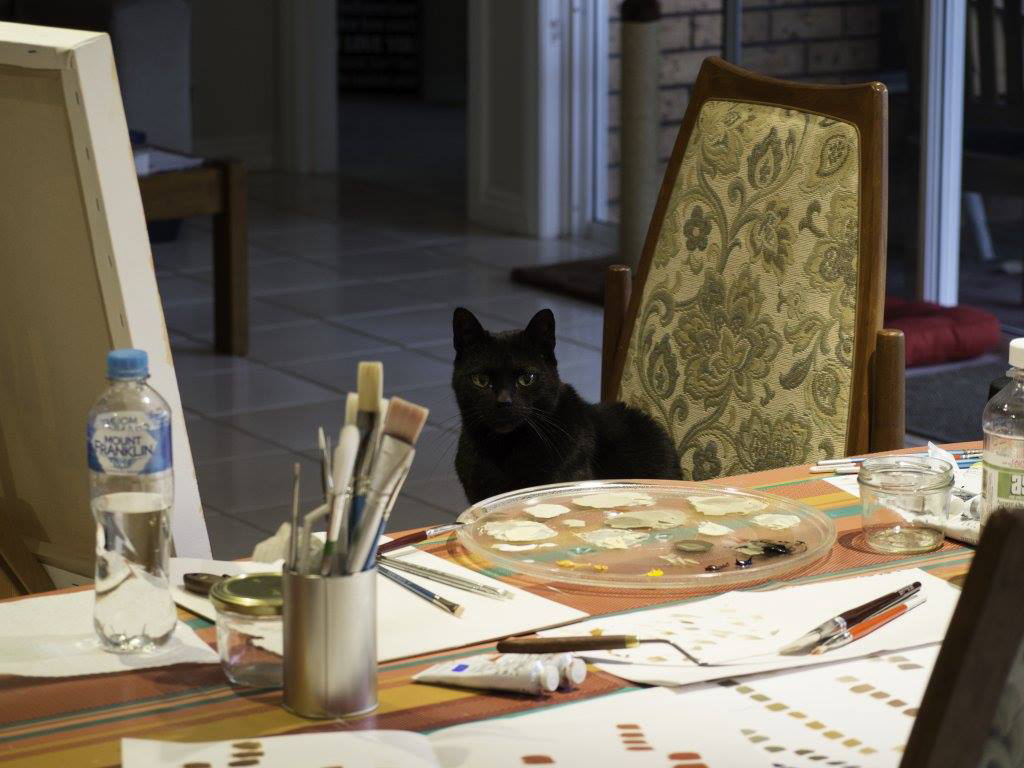 Clyde, the Painting Cat